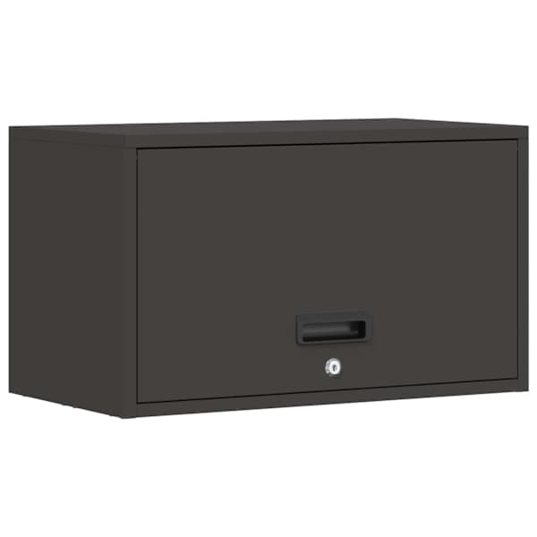 Garage'i seina kapp Must 60 × 33 × 35 cm Pulberkattega teras
