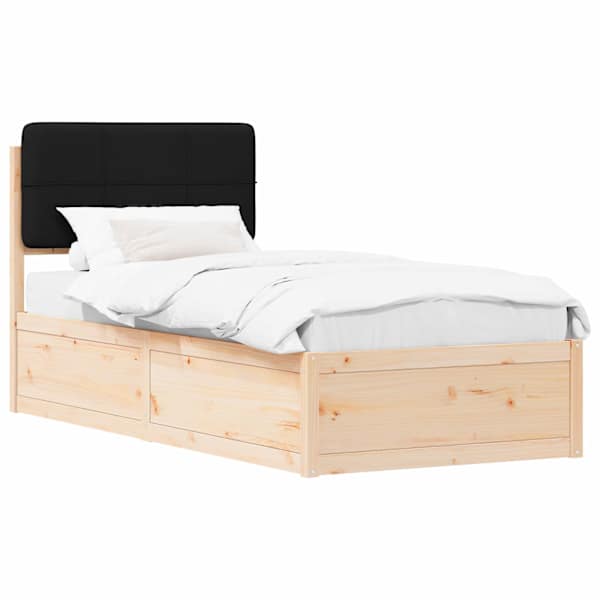 Peatsiga voodiraam, pruun ja must, 100 × 200 cm