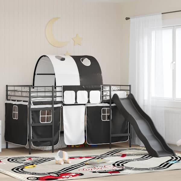 Voodiraam kardinatega, must, 80 × 200 cm, metall — mudel 42020830