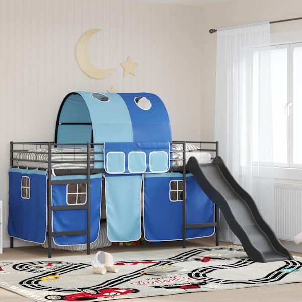 Voodiraam kardinatega, must ja sinine, 107 × 203 cm — mudel 42020842