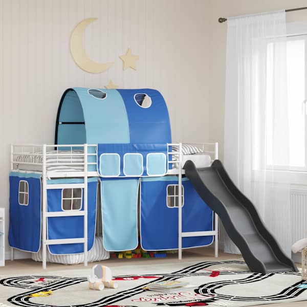 Voodiraam kardinatega, valge ja sinine, 100 × 190 cm — mudel 42020861