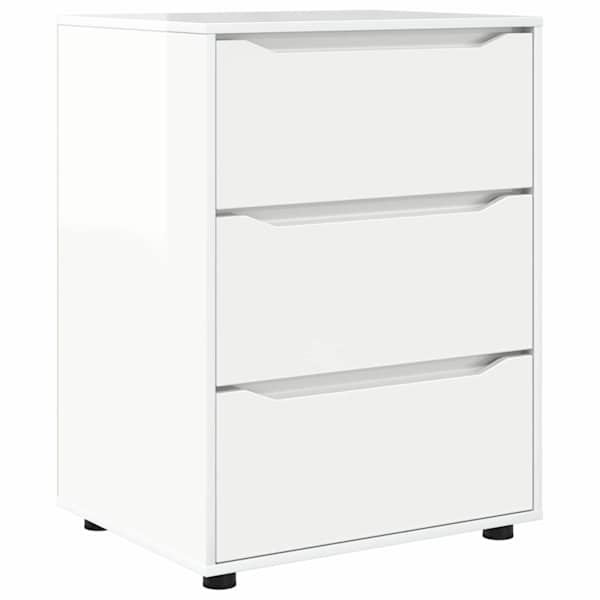 Hoiukapp 60 × 48 × 81 cm Tehispuit Kergelt läikiv valge