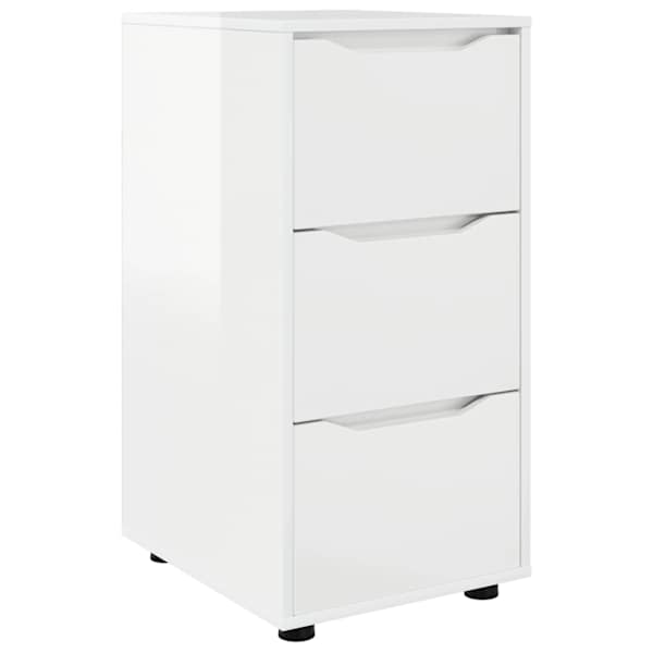 Hoiukapp 40 × 48 × 81 cm Tehispuit Kergelt läikiv valge