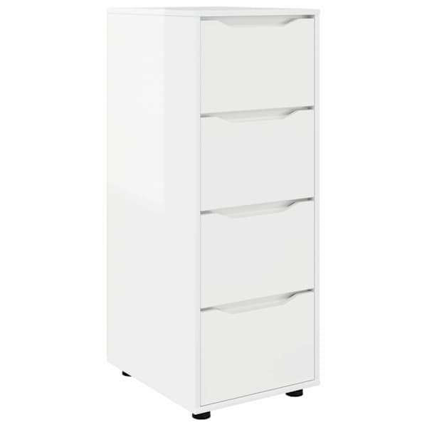 Hoiukapp 40 × 48 × 105 cm Tehispuit Kergelt läikiv valge