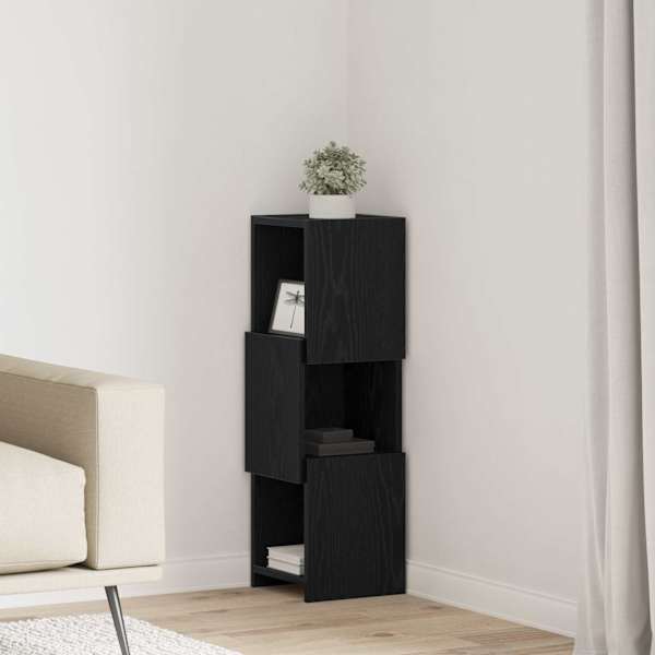 Nurgakapp 25,5 × 25 × 80cm Tehispuit Must tamm