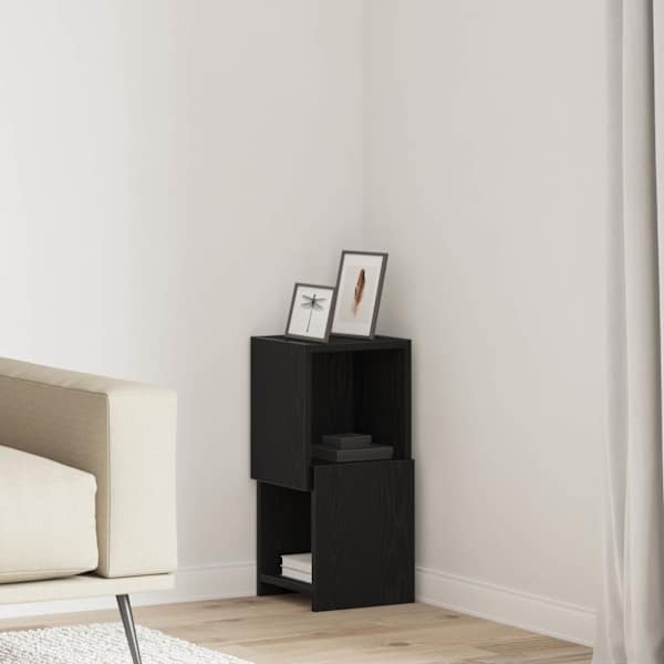 Nurgakapp 25,5 × 25 × 55cm Tehispuit Must tamm