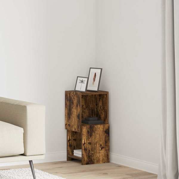 Nurgakapp 25,5 × 25 × 55cm Tehispuit Suitsetatud tamm
