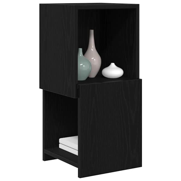 Nurgakapp 30,5 × 30 × 65cm Tehispuit Must tamm