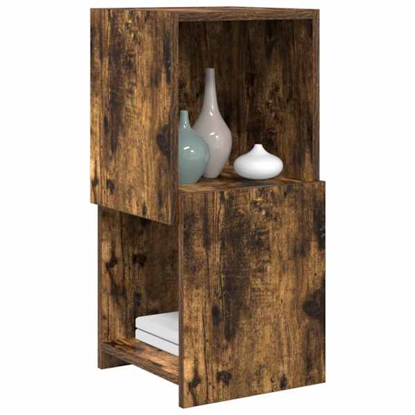 Nurgakapp 30,5 × 30 × 65cm Tehispuit Suitsetatud tamm