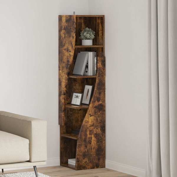 Nurgakapp 32 × 32 × 140 cm Tehispuit Suitsutatud tamm