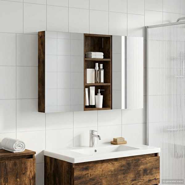 Vannitoa kapikomplekt 3 tk 110 × 10,5 × 60,5 cm Tehispuit