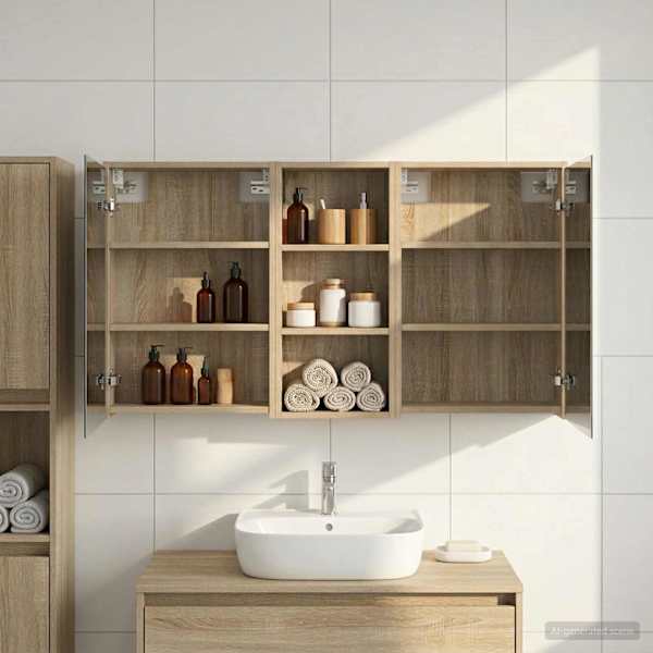 Vannitoa kapikomplekt 3 tk 116 × 16 × 62,5 cm Tehispuit