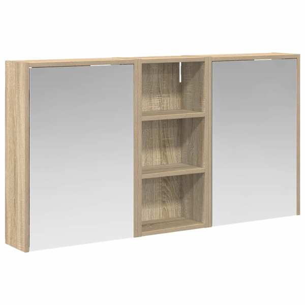 Vannitoa kapikomplekt 3 tk 116 × 16 × 62,5 cm Tehispuit