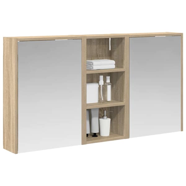 Vannitoa kapikomplekt 3 tk 116 × 16 × 62,5 cm Tehispuit