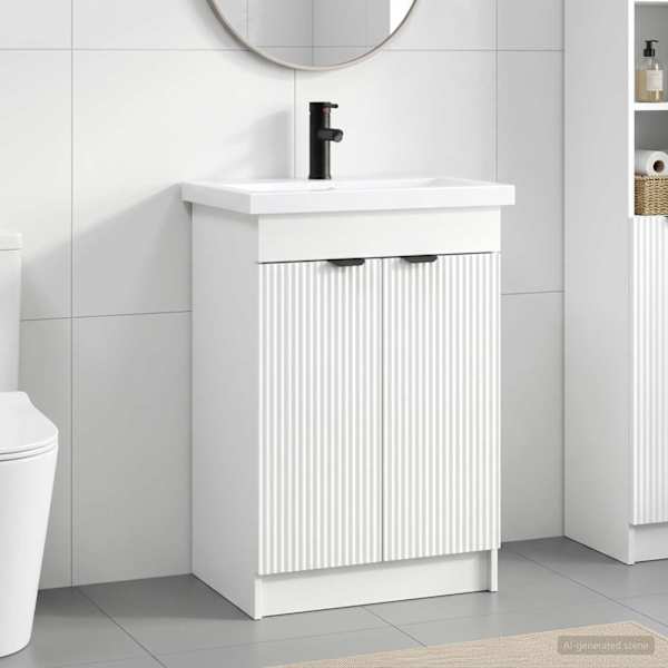 Vannitoa mööbleset Valge 78,5 × 37,5 × 81 cm Tehispuit