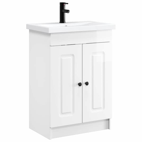 Vannitoa mööbleset Kõrgläikega valge 78,5 × 37,5 × 81 cm
