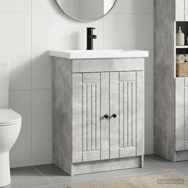 Vannitoa mööbleset Betoonhall 78,5 × 37,5 × 81 cm Tehispuit