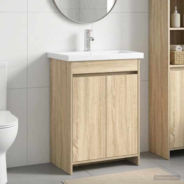 Vannitoa mööbleset Sonoma tamm 81 × 40 × 84,5 cm Tehispuit