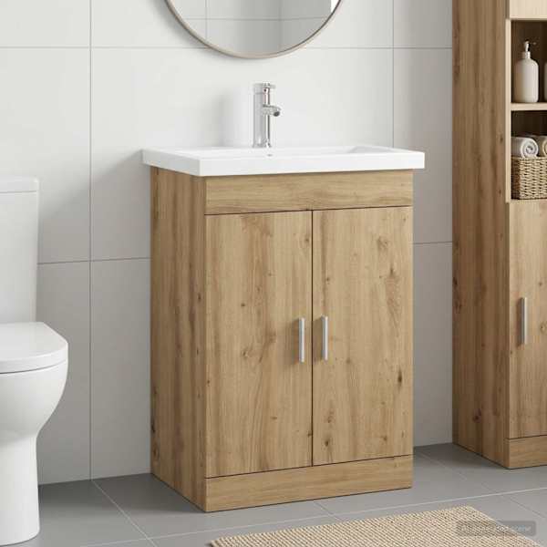 Vannitoa mööbleset Artisan tamm 61 × 40 × 84,5 cm Tehispuit