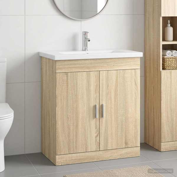 Vannitoa mööbleset Sonoma tamm 81 × 40 × 84,5 cm Tehispuit