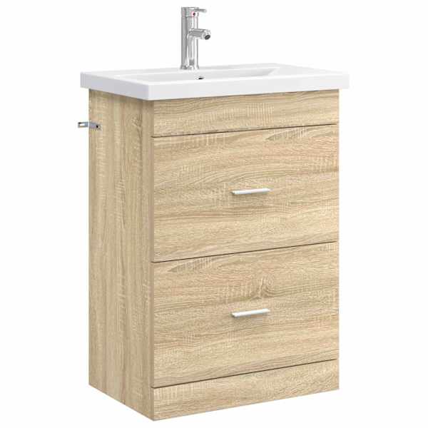Vannitoa mööbleset Sonoma tamm 61 × 40 × 84,5 cm Tehispuit