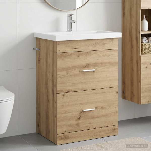 Vannitoa mööbleset Artisan tamm 61 × 40 × 84,5 cm Tehispuit