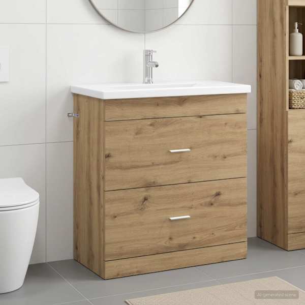Vannitoa mööbleset Artisan tamm 81 × 40 × 84,5 cm Tehispuit
