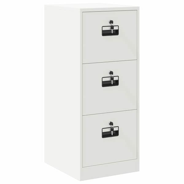 Failikapp sahtliga Valge 44 × 50 × 106.5 cm Külmvalsitud teras