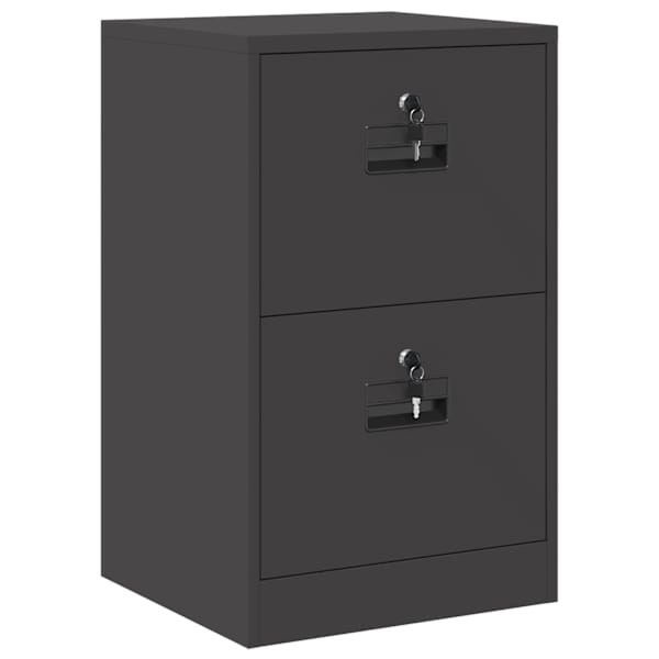 Failikapp sahtliga Must 45,5 × 42 × 74,5 cm Külmvalsitud teras