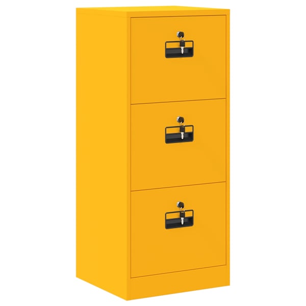 Failikapp Kollane sinep 45,5 × 42 × 106,5 cm Külmvalsitud teras