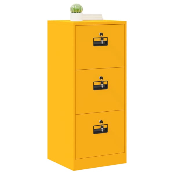 Failikapp Kollane sinep 45,5 × 42 × 106,5 cm Külmvalsitud teras
