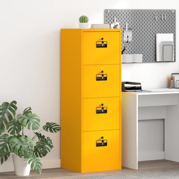 Failikapp Kollane sinep 45,5 × 42 × 139 cm Külmvalsitud teras