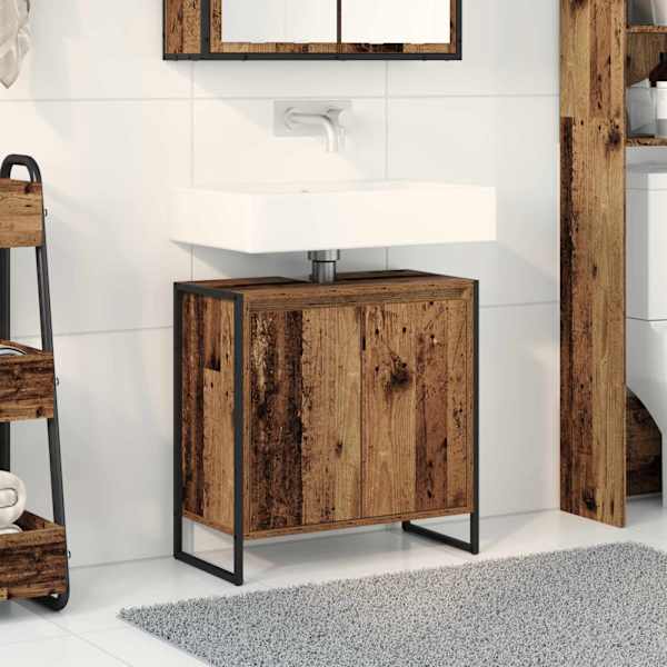 Vannitoa kapp Vana puit 60 × 30 × 60 cm Tehispuit