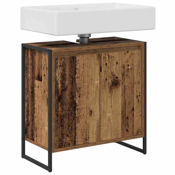 Vannitoa kapp Vana puit 60 × 30 × 60 cm Tehispuit