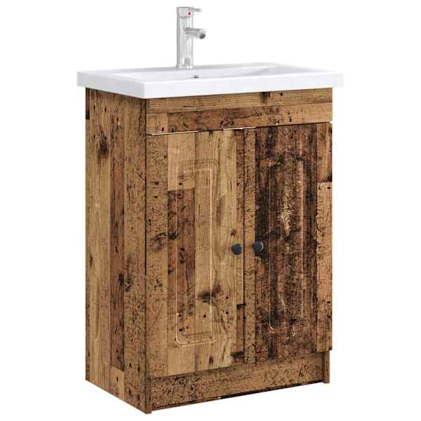 Vannitoa all oleva kraani kapp Vana puit 78,5 × 37,5 × 81 cm