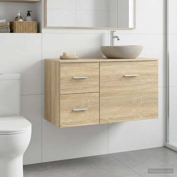 Vannitoa kapp Sonoma tamm 30 × 44,5 × 50 cm Tehispuit