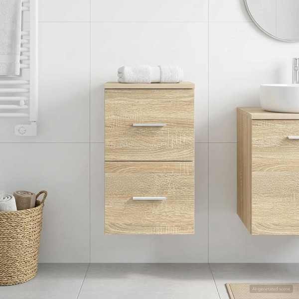 Vannitoa kapp Sonoma tamm 30 × 44,5 × 50 cm Tehispuit