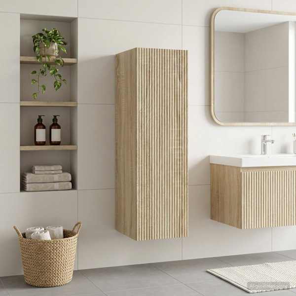 Seinale kinnitatav vannitoikapp Sonoma tamm 33 × 34,5 × 100 cm