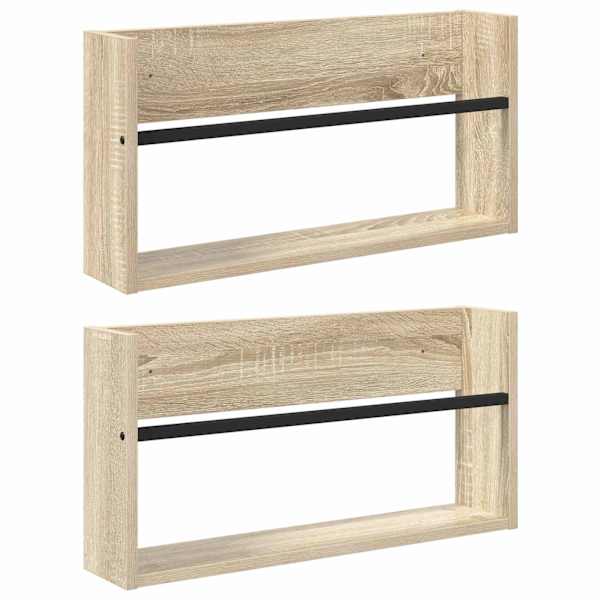 Ajakirja riiul 2 tk Sonoma tamm 60 × 12 × 30 cm Tehispuit