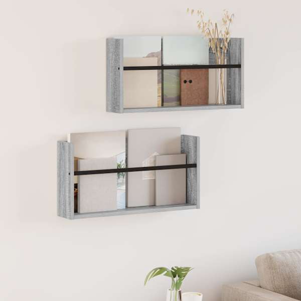 Ajakirja riiul 2 tk Hall Sonoma 60 × 12 × 30 cm Tehispuit