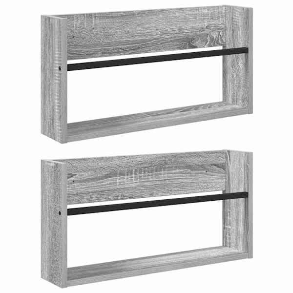Ajakirja riiul 2 tk Hall Sonoma 60 × 12 × 30 cm Tehispuit