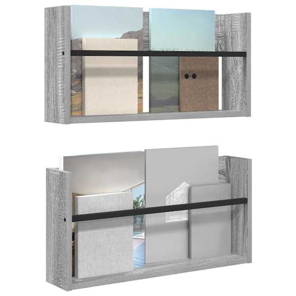Ajakirja riiul 2 tk Hall Sonoma 60 × 12 × 30 cm Tehispuit