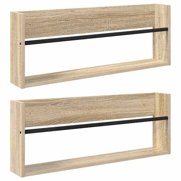 Ajakirja riiul 2 tk Sonoma tamm 80 × 12 × 30 cm Tehispuit
