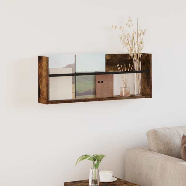 Ajakirja riiul Suitsetatud tamm 80 × 12 × 30 cm Tehispuit