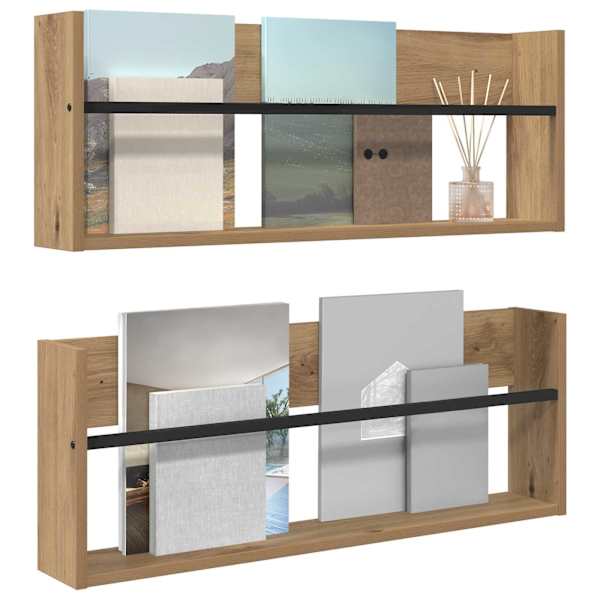 Ajakirja riiul 2 tk Käsitööpuu 80 × 12 × 30 cm Tehispuit