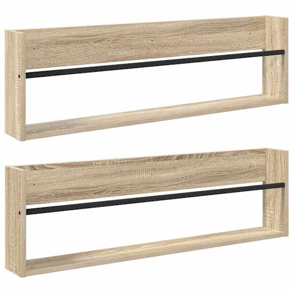 Ajakirja riiul 2 tk Sonoma tamm 100 × 12 × 30 cm Tehispuit