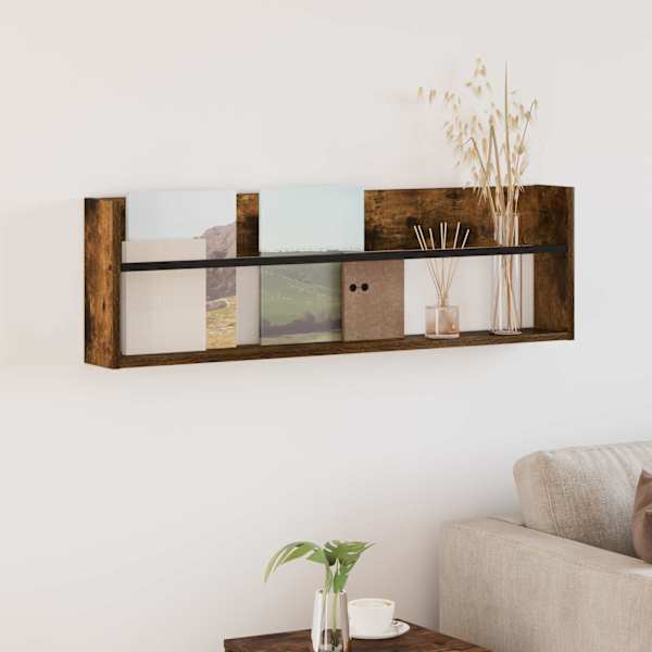 Ajakirja riiul Suitsetatud tamm 100 × 12 × 30 cm Tehispuit