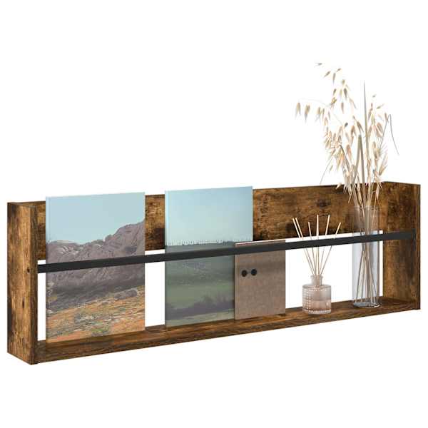 Ajakirja riiul Suitsetatud tamm 100 × 12 × 30 cm Tehispuit