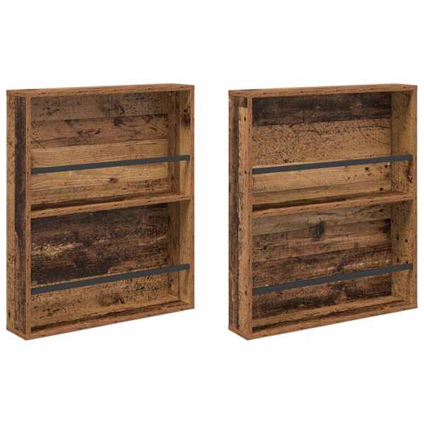 Ajakirja riiul 2 tk Vana puit 60 × 12 × 70 cm Tehispuit