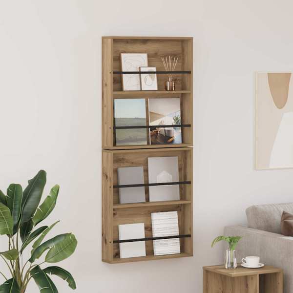 Ajakirja riiul 2 tk Käsitööpuu 60 × 12 × 70 cm Tehispuit